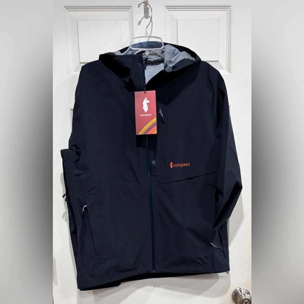 Cotopaxi Men's Large Impermeo 3L Hooded Shell Jacket Carbon Navy Blue NWT